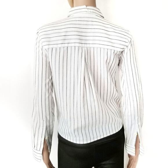 Madewell | Tie Front Rolled Sleeve Darcy Stripe Office Interview - Picture 4 of 5